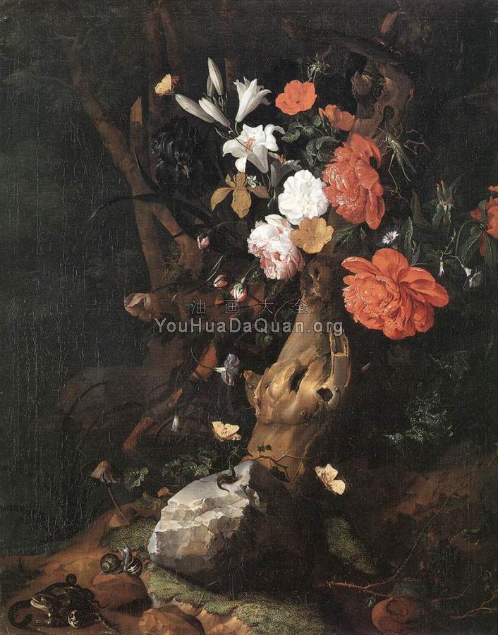 Flowers on a Tree Trunk - 拉切尔·罗依士